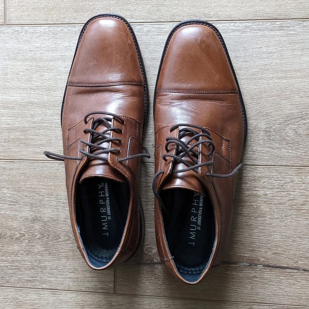 J Murphy by Johnstone & Murphy Cap Toe Men's Dress Shoes size 10W - Picture 2 of 12